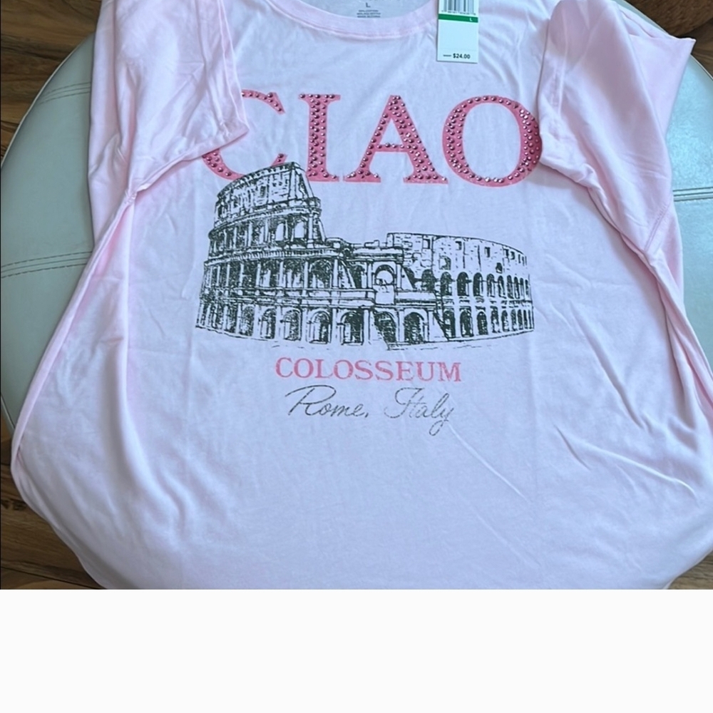 Pink Ciao Colosseum Tee